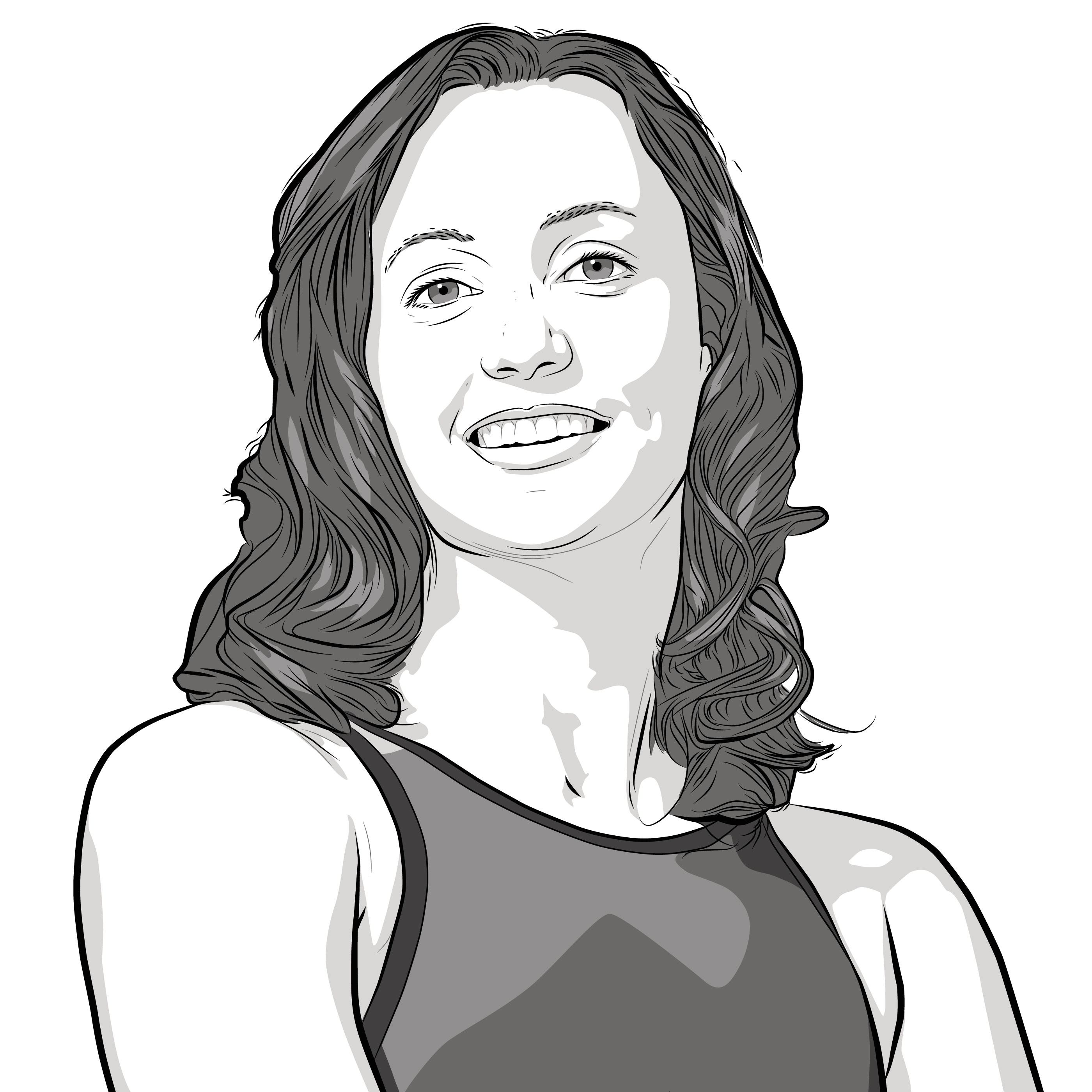 Athlete Portrait of Rebecca Soni, illustration by Max Hancock