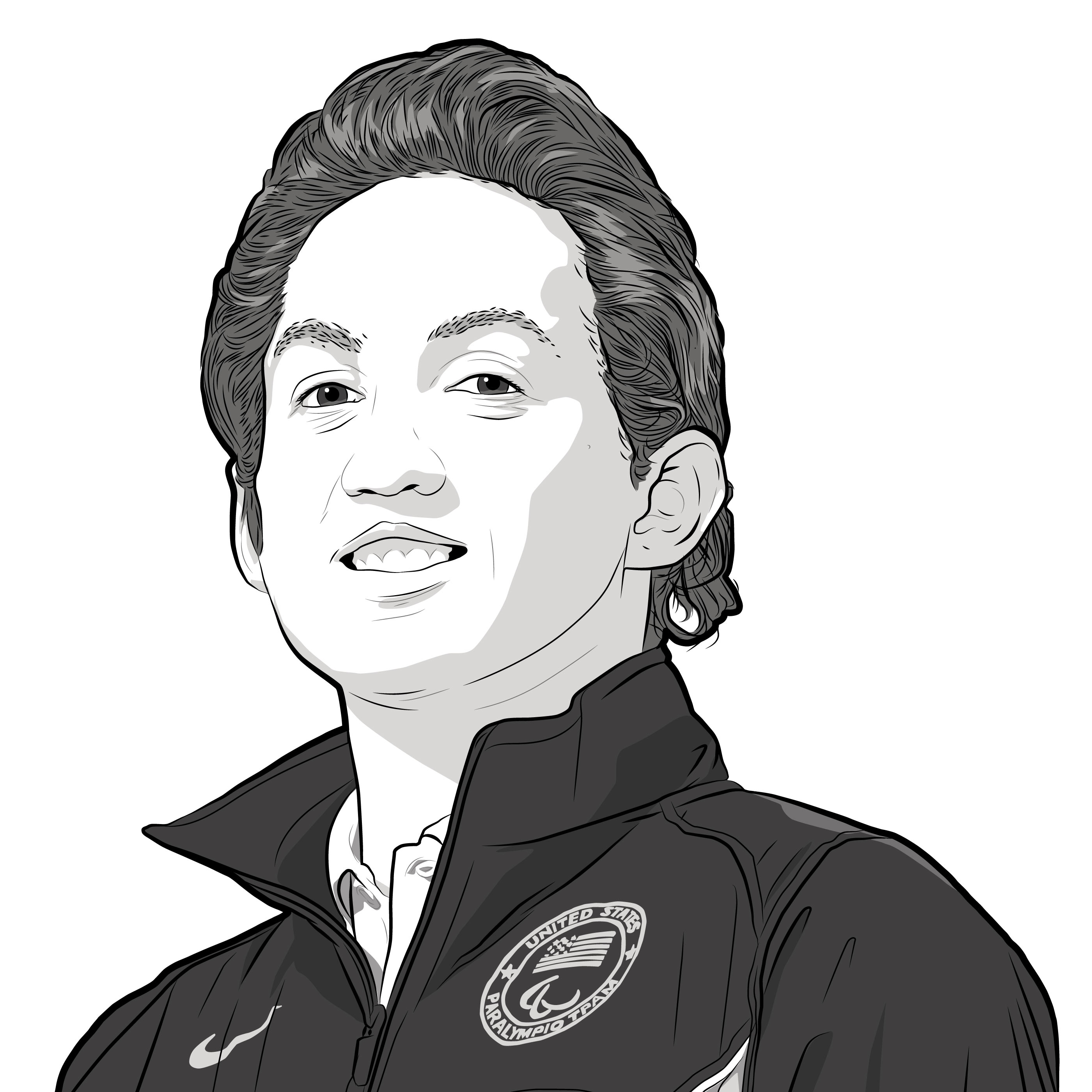 Athlete Portrait of Rudy Garcia-Tolson, illustration by Max Hancock